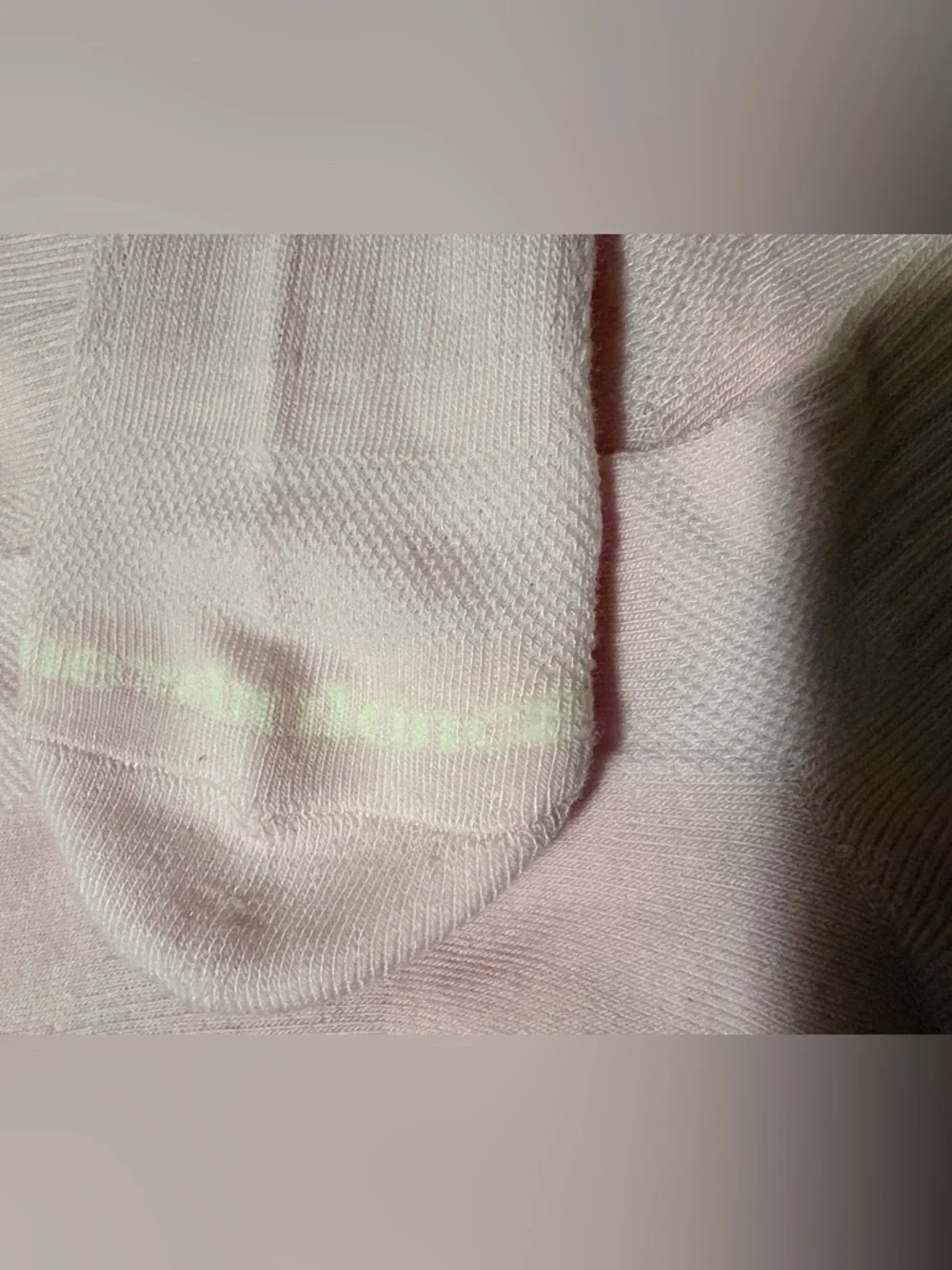 New Balance Light Pink Crew Socks with White Band - 6 Pack